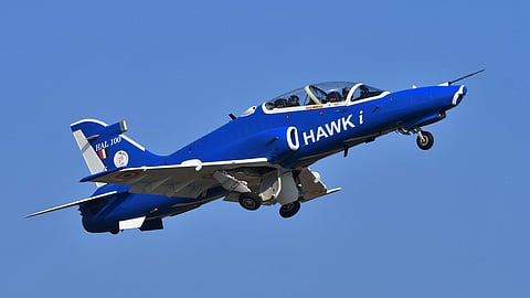 SAAW test fired for the first time from Hawk-i aircraft built by HAL. (Photo | Special arrangement)