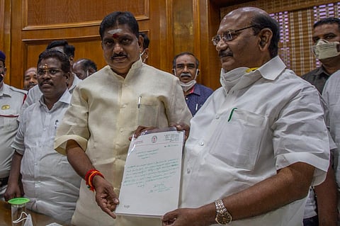 A Namassivayam with Speaker VP Sivakozhundu (Express Photo | G Pattabiraman)