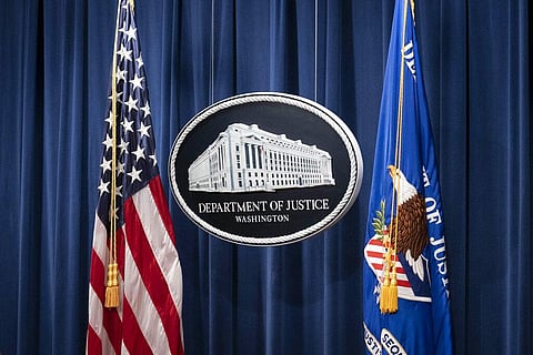 Department of Justice ahead of a news conference in Washington (File photo | AP)