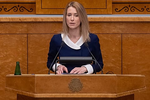 Prime Minister of Estonia Kaja Kallas. (Photo| AFP)