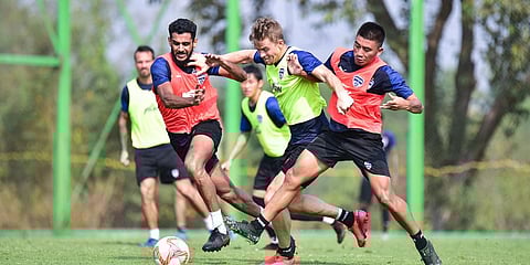 Bengaluru FC players during a training session. (Photo | ISL Media)
