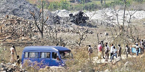 A file picture of the blast site in Shivamogga | Shimoga Nandan