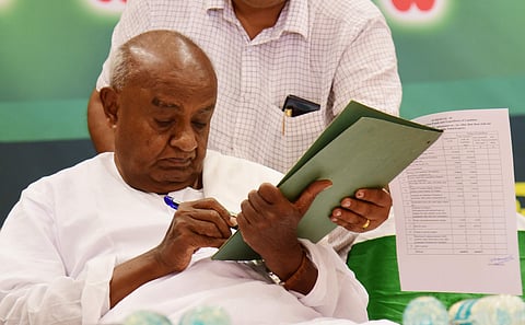 Former Prime Minister H D Devegowda (Photo | Vinod Kumar T, EPS)