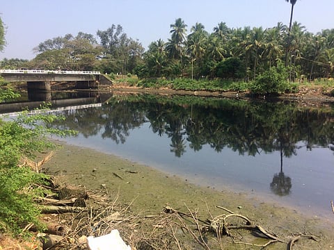 The contaminated Indrani river at Kalmady in Karnataka (Photo | Express)