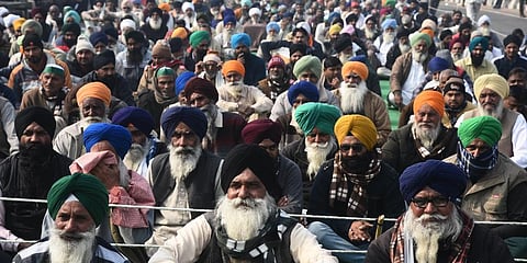 Farmers during their ongoing agitation against the new farm laws. (Photo | Parveen Negi, EPS)