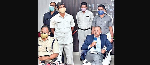 State Election Commissioner Nimmagadda Ramesh Kumar speaking to the media in Anantapur on Friday. (Photo | EPS)