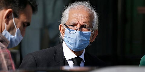 British-born Pakistani Ahmed Omar Saeed Sheikh's defence lawyer Mehmood A Sheikh leaves the Supreme Court after an appeal hearing in the Daniel Pearl case in Islamabad. (File photo| AP)