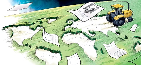 Chaudhary Charan Singh, is referred to as the ‘champion of peasants’. (Image for respresentational purposes | Express Illustrations/Amit bandre)