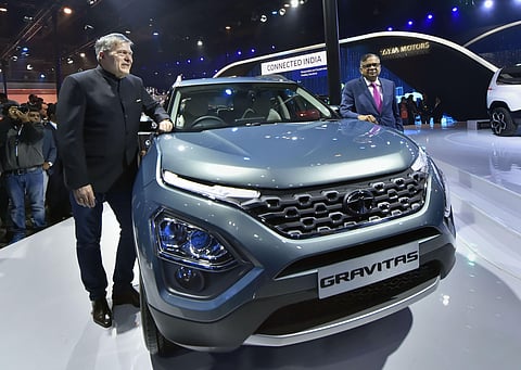 Tata Motors will launch the 7-seater version of Harrier as the new 'Safari'. (File photo| PTI)