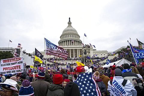 Supporters of President Donald Trump rally at the U.S. Capitol on Wednesday, Jan. 6, 2021, in Washington. (Photo | AP)