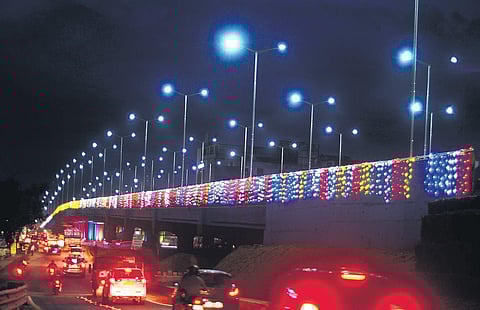 A decked-up Kundannoor flyover dazzles on the eve of inauguration | A Sanesh