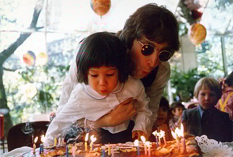John Lennon with son Sean Ono Lennon. (Photo | Yoko Ono)