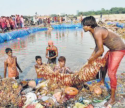Urban stretches of the river are polluted