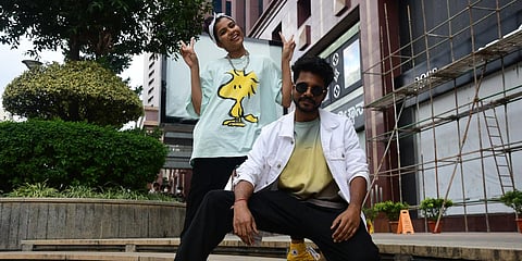 Anoosha Shetty (L) and Saurabh Chanderiya of Jodi Anoorabh (Photo| Ashishkrishna HP, EPS)