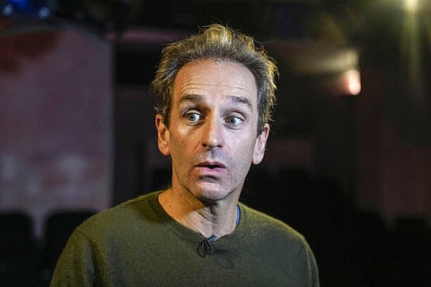 Author and actor Laurent Martinez speaks during an interview in Paris. (Photo | AP)