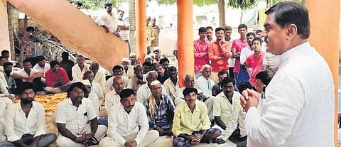 BJP MLA AA Patil campaigns for party candidate Ramesh Bhusanur in Sindagi