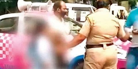 Videograb of the incident