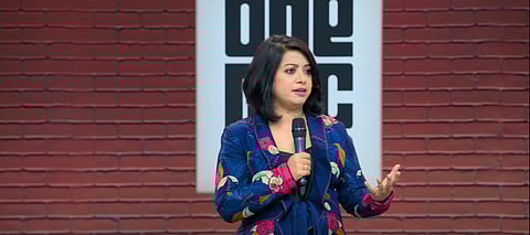Faye D Souza in Amazon Prime Video's 'One Mic Stand'. (Photo | YouTube screengrab)