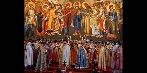 The ordination of Dr Mathews Mar Severios as the supreme head of the Malankara Othrodox Church on Friday.