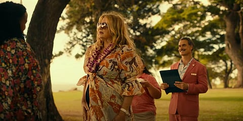 Jennifer Coolidge in a scene from 'White Lotus'. (Photo | YouTube screengrab)