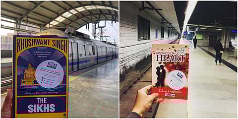 Some of the books found in metro trains as part of the 'Books on the Delhi Metro' initiative. (Photo| EPS)