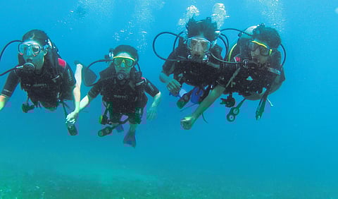 Scuba divers from Dive Goa