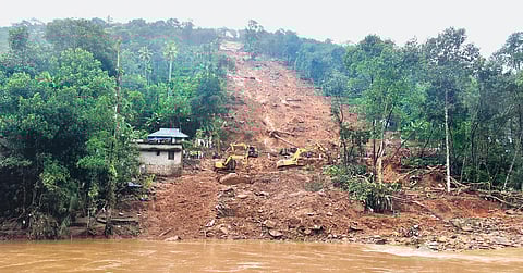 The site of the Poovanchi landslide (Photo | EPS, Albin Mathew)