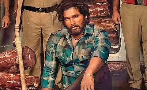 A still from Pushpa.