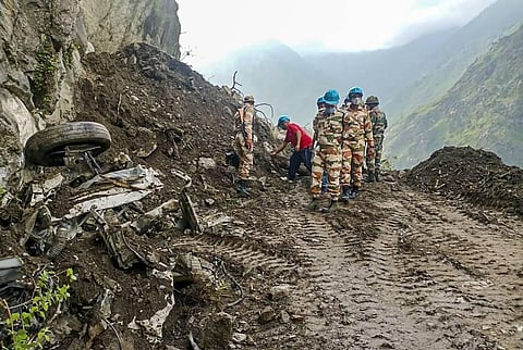 ITBP personnel during a search operation. (File Photo | PTI)