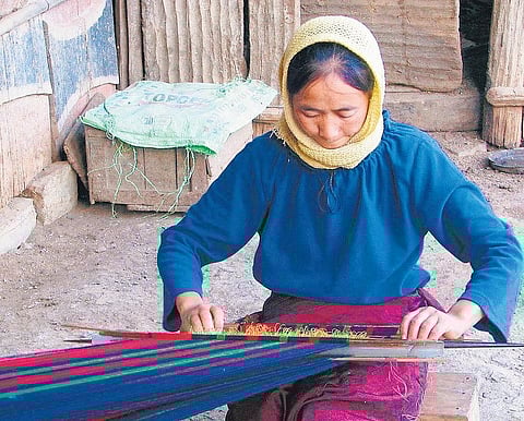 One can learn to weave a traditional Naga basket and shawl.