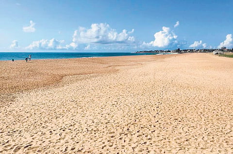 The expanse of clean beach in Kovalam near Chennai | express