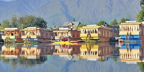 Houseboats in Kashmir.