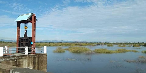 The reservoir across the Marudaiyaru in Perambalur district has a capacity of 212 million cubic feet. (Photo | EPS)