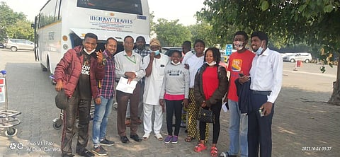 The Nigerian group reached India to take part in National Tribal Dance Event to be held in Chhattisgarh.