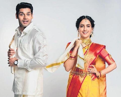 Abhimanyu Dassani and Sanya Malhotra in their latest film, Netlfilx's 'Meenakshi Sundareshwar'