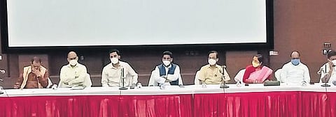 The district culture committee meeting underway at Koraput on Monday. (Photo | Express)