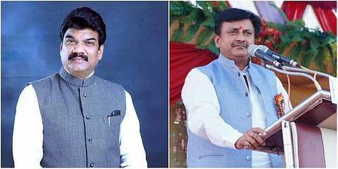 Madhya Pradesh minister Govind Singh Rajput (L) and BJP MP Ganesh Singh. (Photo| Facebook)