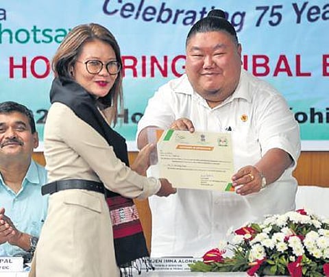 In Kohima, NSTFDC felicitated successful tribal entrepreneurs from Northeast