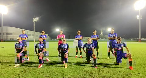 The India women football team. (Photo @IndianFootball)