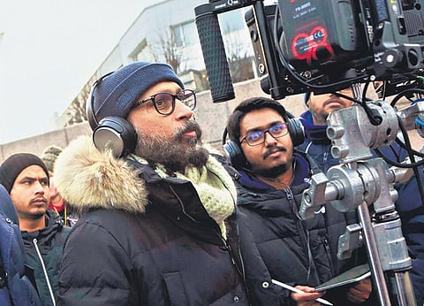 Sircar on the sets of Sardar Udham