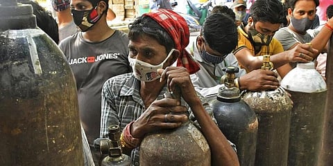 SC was responding to a PIL that sought probe into the non-availability of medical oxygen for COVID-19 patients during the second wave of the COVID-19 from March to May this year. (Photo | AP)