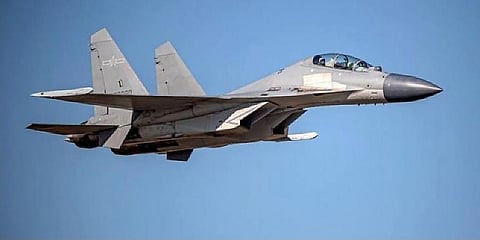 A Chinese PLA J-16 fighter jet. (File Photo | AP)