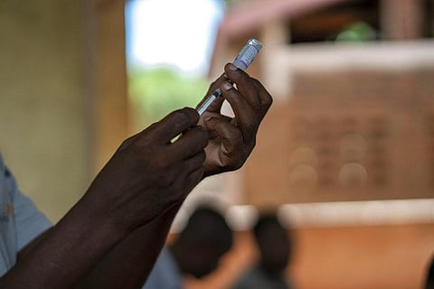 In this file photo, health officials prepare to vaccine residents of the Malawi village of Tomali, where young children become test subjects for the world's first vaccine against Malaria.(Photo | AP)