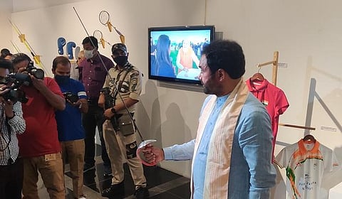 Gifts and memorabilia on display at the e-auction of Prime Minister Narendra Modi’s gifts and mementos. (Photo | Express)