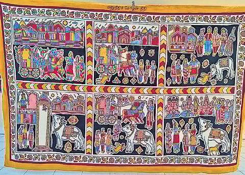 Kalamkari is the traditional dye-painted figurative and patterned clothes, made for temples | Express