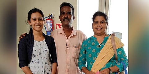 Arya Rajagopal and family. (Photo | Special Arrangement)