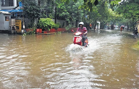 Residents of Ashok Nagar wade through water on Wednesday | ashwin prasath