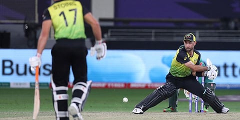 Australia's Glenn Maxwell plays a reverse sweep. (Photo | AP)