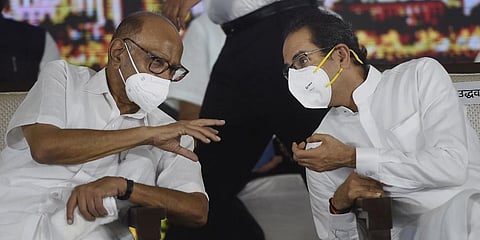Maharashtra Chief Minister Uddhav Thackeray and NCP supremo Sharad Pawar. (File | PTI)
