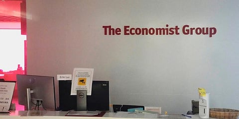 The office of The Economist Group is seen in Hong Kong. (Photo | AP)
